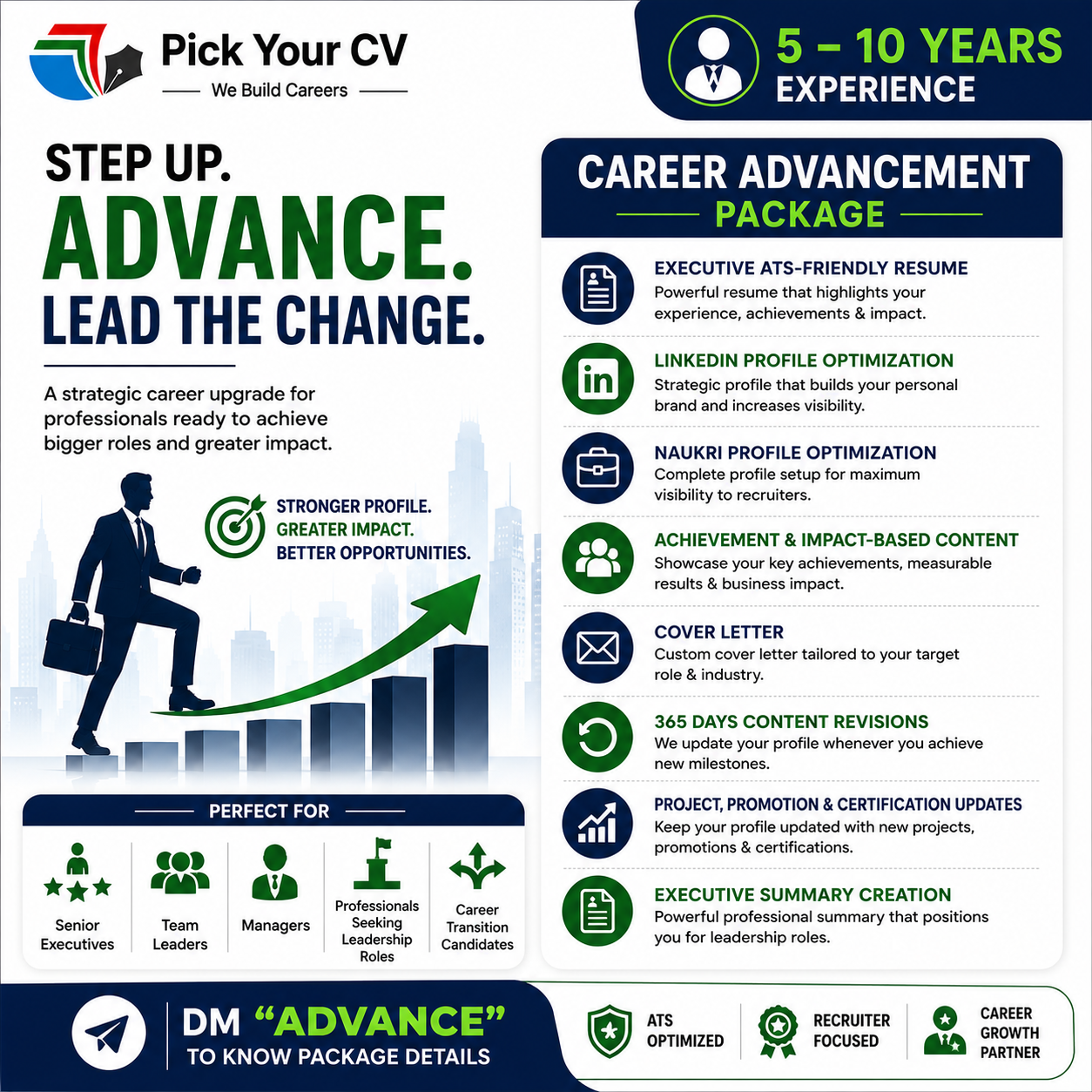 Career Advancement Package (5-10 years) - Pick Your CV